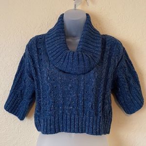 Blue Cowl Neck Sweater